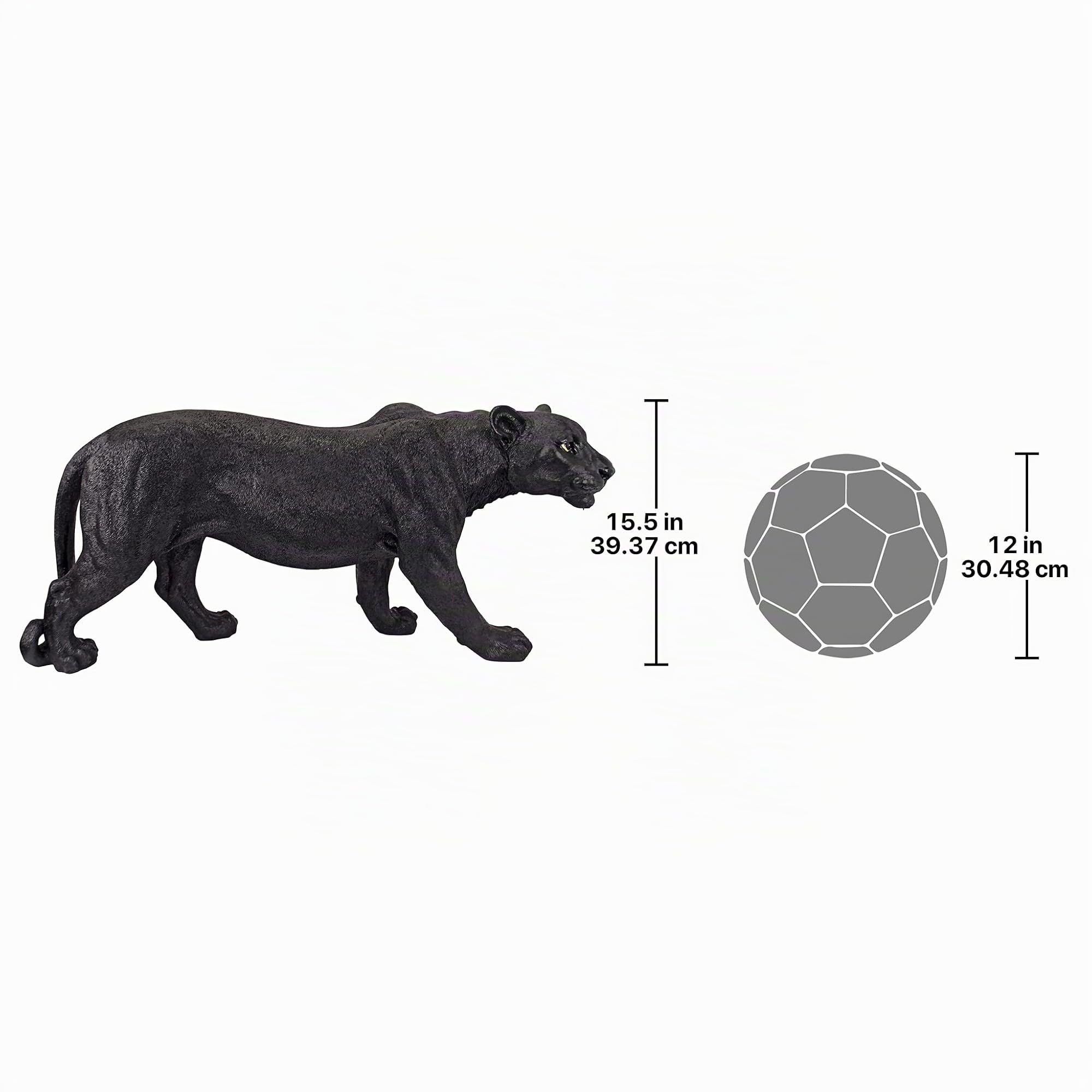 Design Toscano JQ4019 Statua da Giardino Pantera Nera Predatore Oscuro, Multicolore