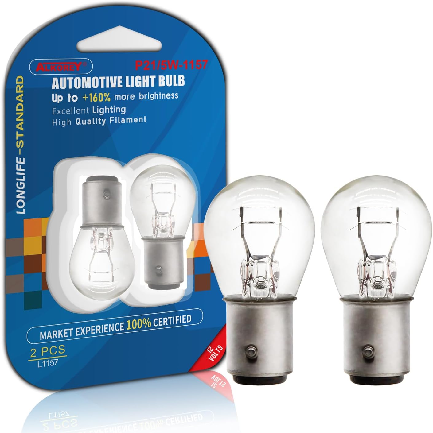 1157 P21/5w Bay15d 12v 21/5w Light Bulbs,Backup Reverse Signal Blinker Tail Parking Brake Lights,2700K Taillight Turn Signal Light,2 Pack