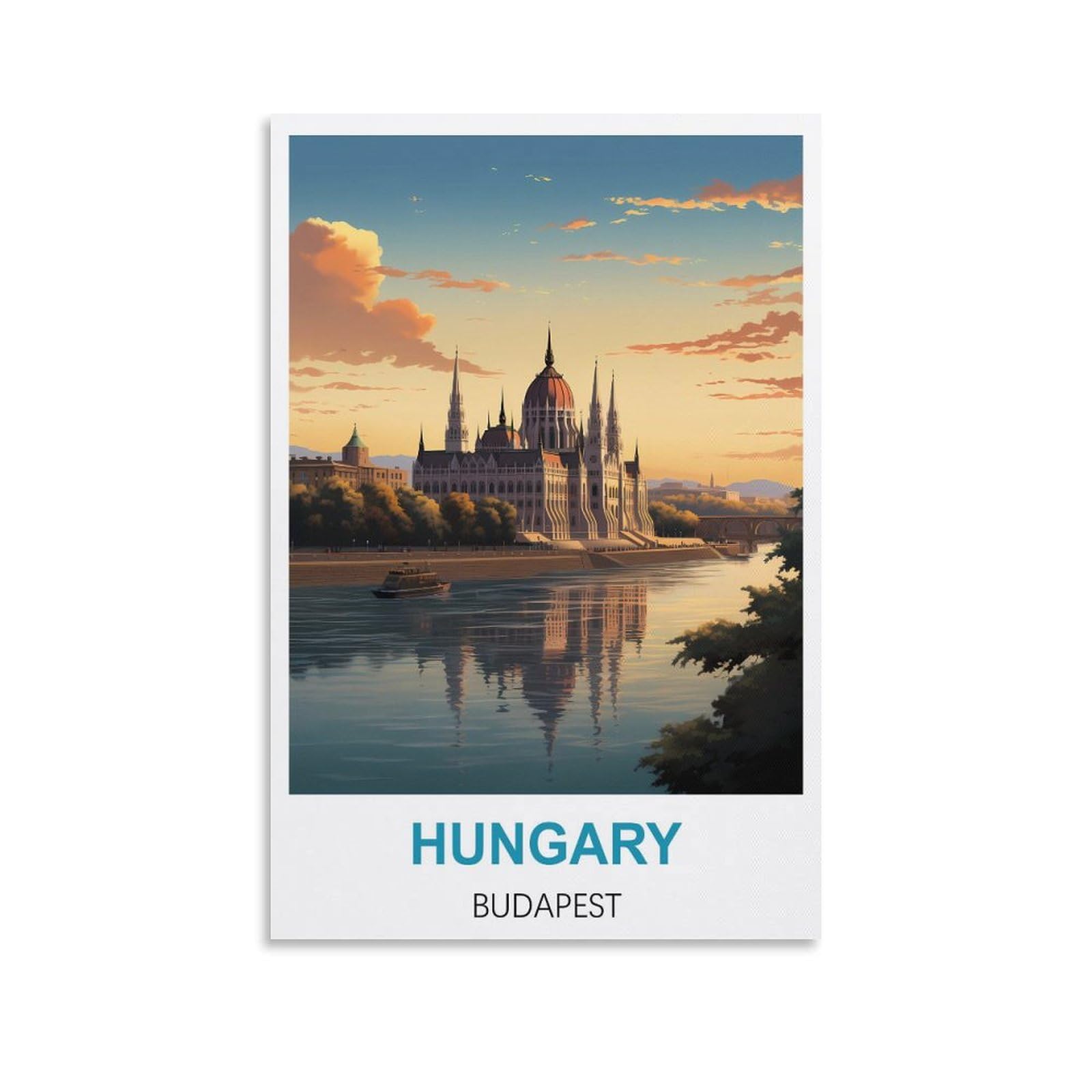 Metal Sign Tin Sign,Hungary Budapests,Garden & Kitchen Poster, Inspirational Sign Home Wall Art Decor for Home Kitchen Bar Club Decoration 15x30cm