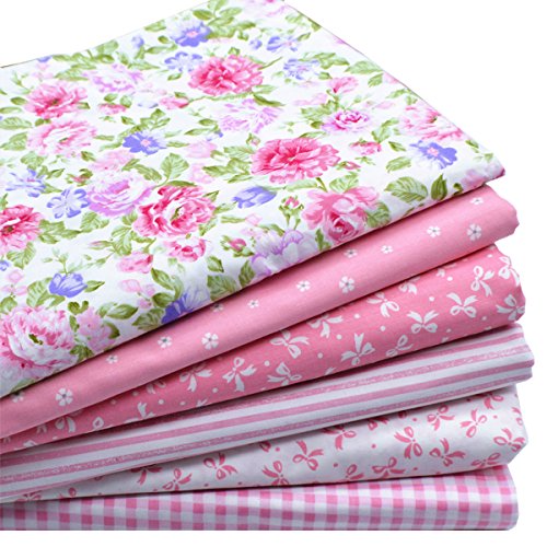 Inee Pink Fat Quarters Fabric Bundles, Quilting Fabric For Sewing Craft, 18X22 Inches, (Pink) #TOP20