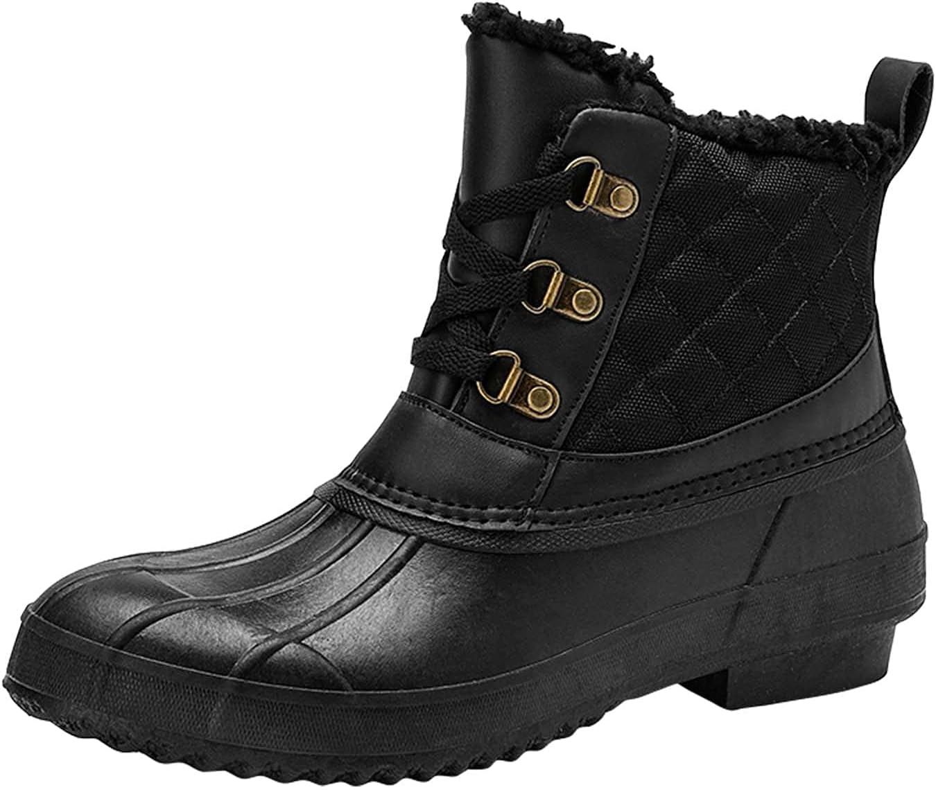 Meidiastra Womens Snow Boots Winter Waterproof Duck Boots Fully Fur Lined Ankle Booties Outdoor Non Slip Rain Boots