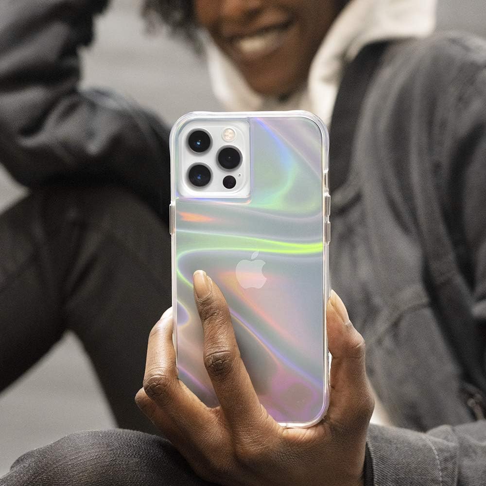 Exсluѕіvе Case-Mate - SOAP Bubble - Case for iPhone 12 and iPhone 12 Pro (5G) - 10 ft Drop Protection - 6.1 inch - Iridescent Swirl