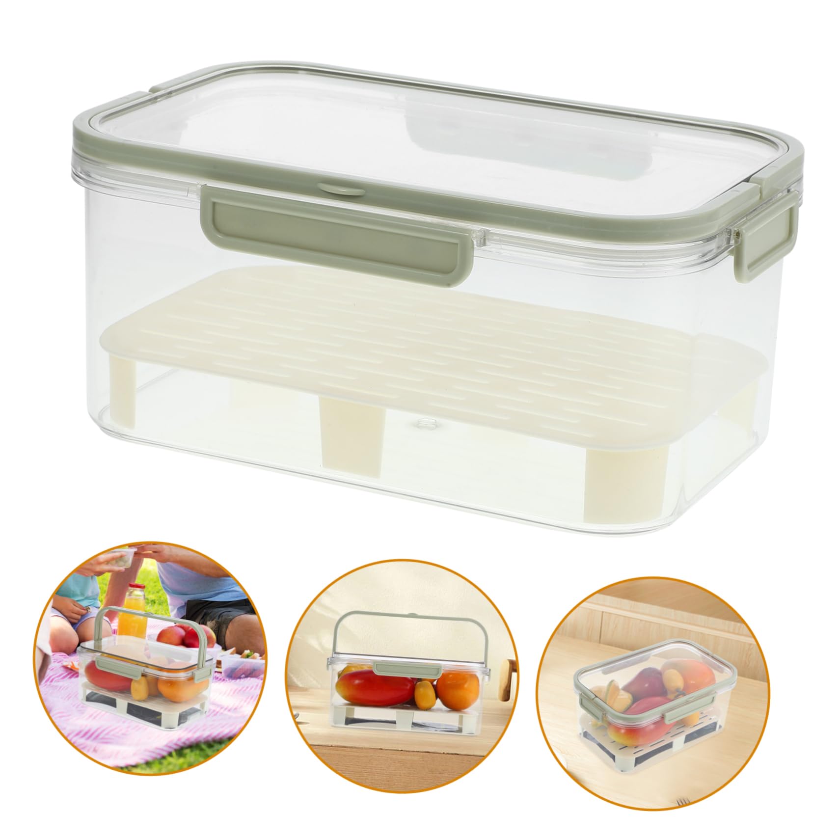 Amosfun 2st Schärfer Gefrierfach Snackbox Kühlschränke Kühlschrankboxen Kühlschrank Outdoor Lebensmittelbehälter Kühlschrank-organizer Für Obst Gemüsebehälter Obstbehälter Pp