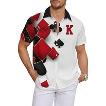 Print Shirt for Men - Short Sleeve Hawaiian Button Down Casual Vacation Shirt