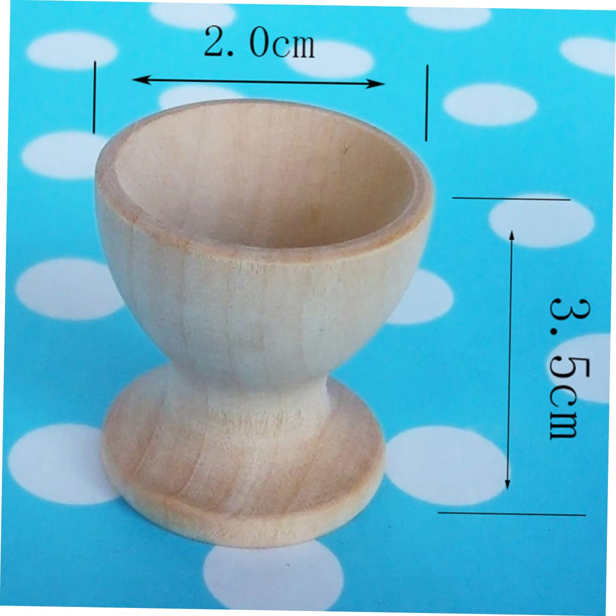 Alipis 5pcs Wooden Egg Holders Educational for Smooth Mini Cup Shape Egg Stands Crafting Fun for Easter Activities