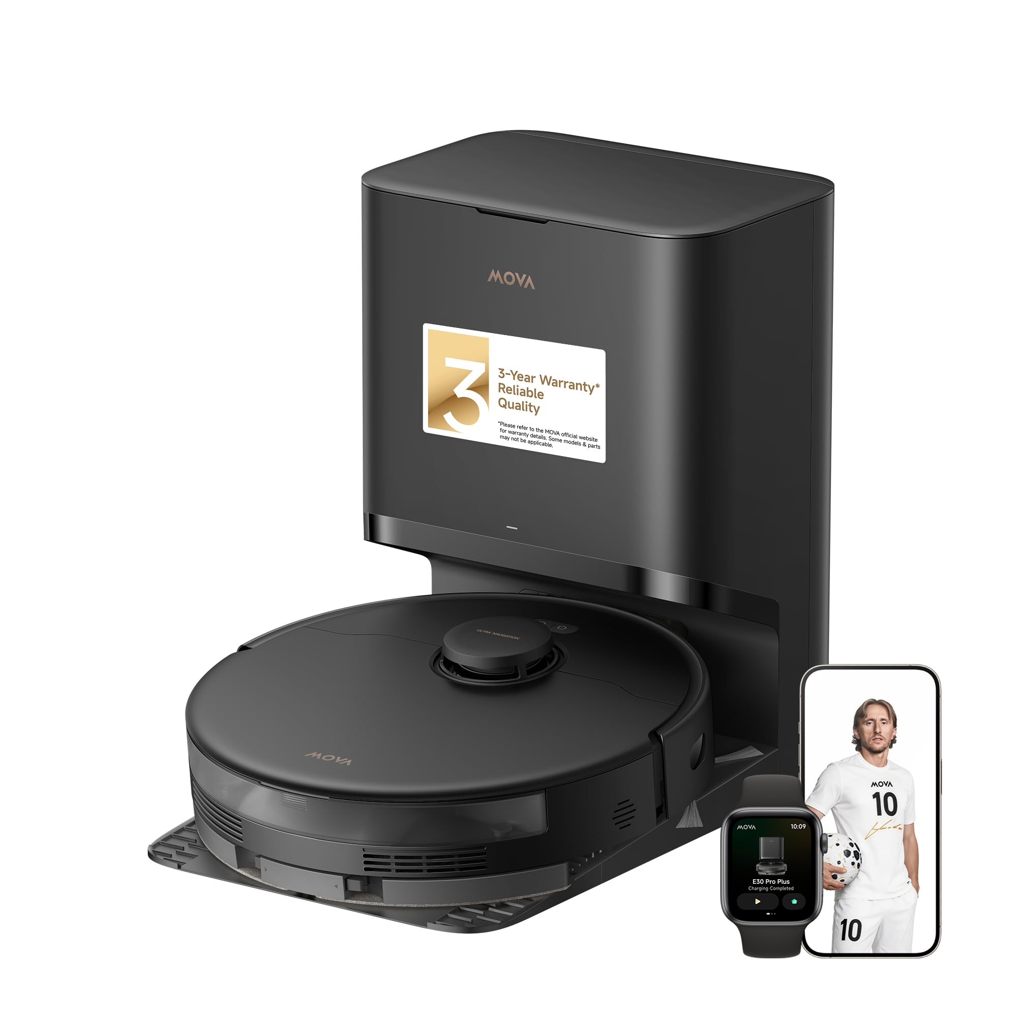 MOVA E30 Pro Plus Robot Vacuum and Mop with Self-Emptying Base