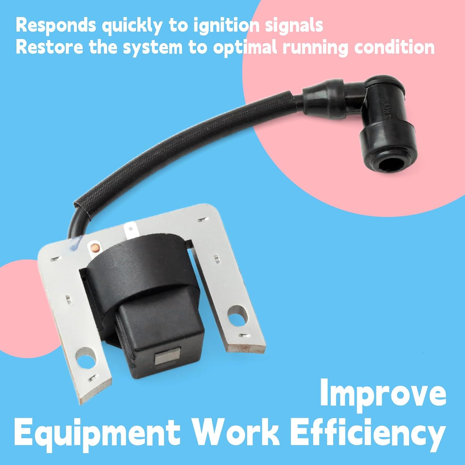 Ignition Coil Replacement for Harbor Freight for Predator 173cc 5.5hp Vertical Shaft Engine 69731 71413, Lawn Mower and Lawn Tractors Ignition Part
