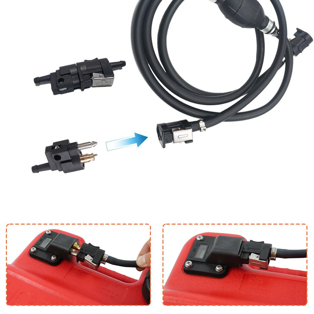 Connettore Maschio Serbatoio Carburante Adattatore Fuoribordo 1/4 Pollici Raccordo