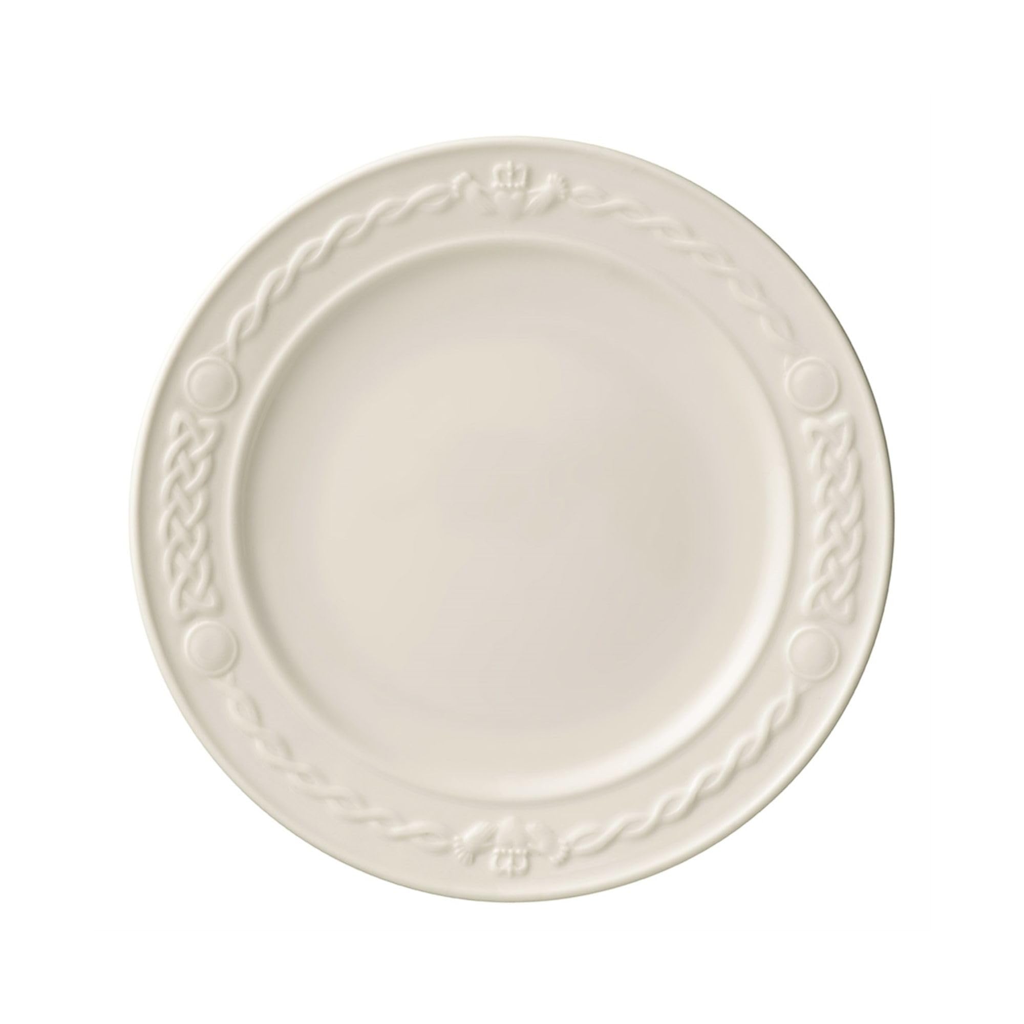 Belleek 4218 Claddagh Plate, 5", Ivory
