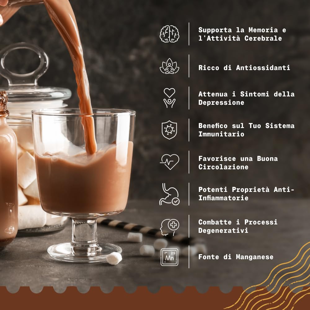 NaturaleBio Cacao Biologico in Polvere 1kg. Naturale e Puro da Fave Crude. Non Zuccherato. Prodotto dalla pianta Theobroma Cacao. Lavorato a Basse Temperature. Testato per Metalli Pesanti