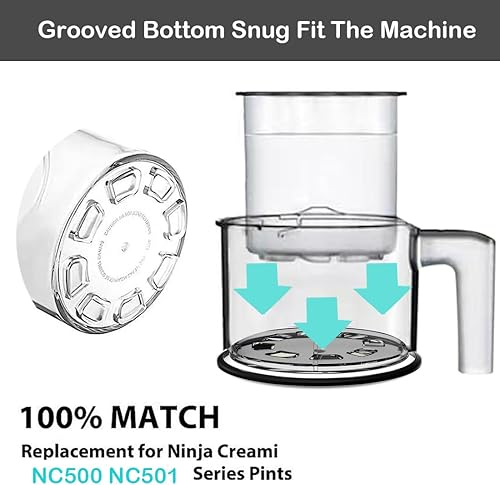 Miniatura 3 de Recipientes de helado de repuesto de 24 onzas para Ninja Creami, compatibles con NC500 NC501 Deluxe sin BPA, aptos para lavavajillas, herméticos, a