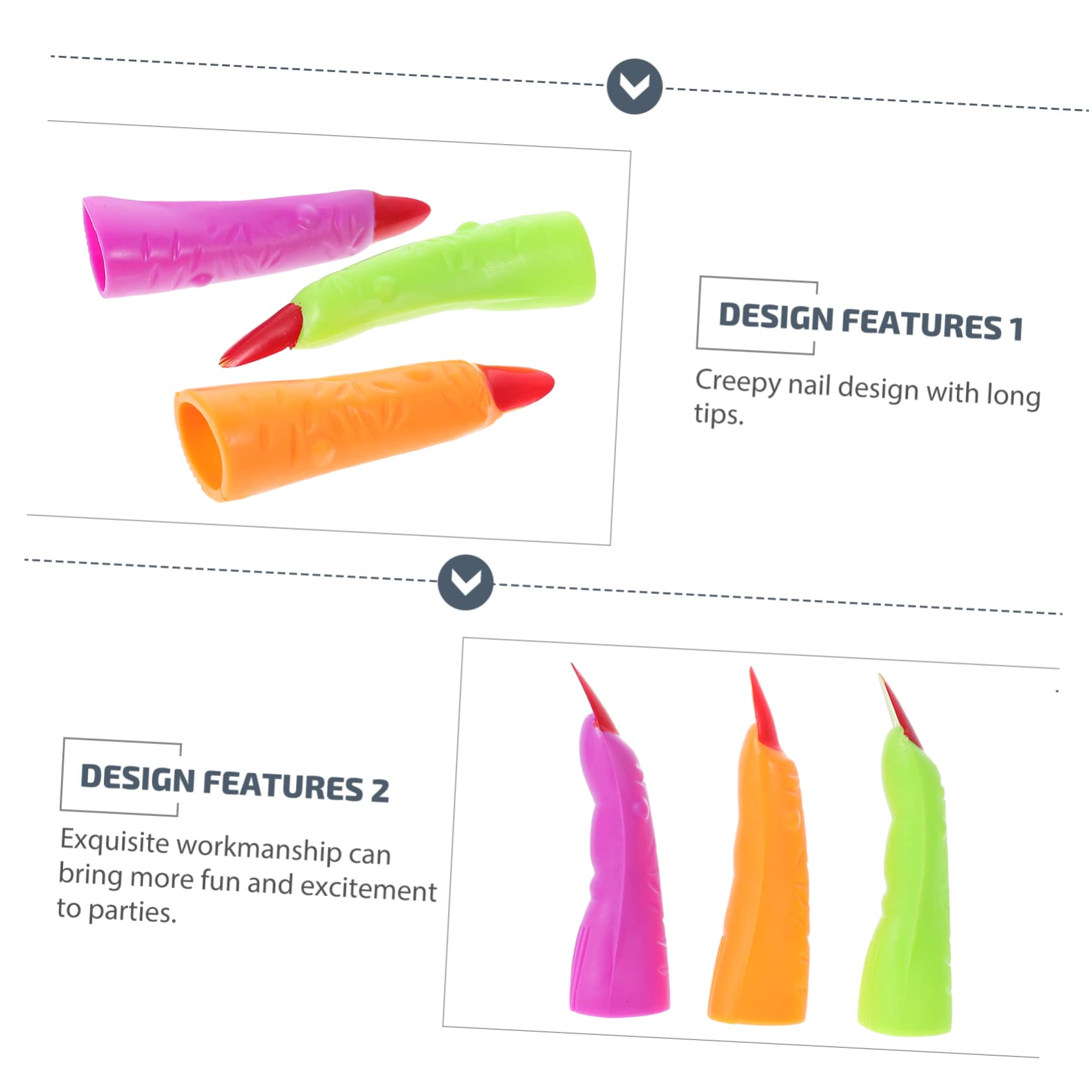 Alasum 40pezzi Fantasiosi per Halloween Decorazioni Spaventose e Accessori per Costume Colori per Divertenti Scherzi e
