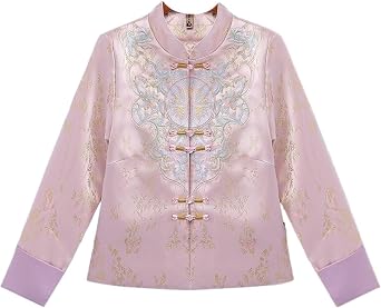 Chinese Style Jacket for Women,Frog Button Modified Tang Suit,Winter Cotton-Padded Warm Top