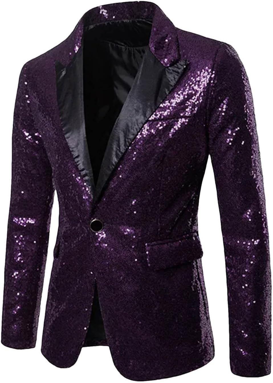 Blazer Noir Doré à Paillettes Pour Homme - Blazer Brillant - Col Châle - Fête De Mariage - Costume De Scène, Style 1, M