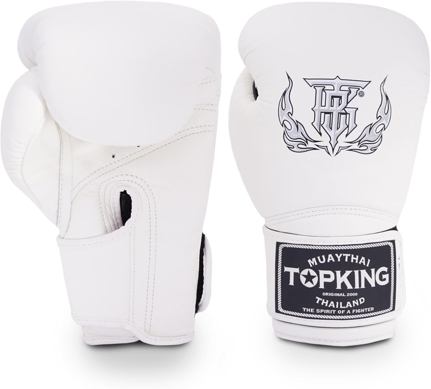 Top King Super Muay Thai Boxing Gloves, White, Black, Red, Blue,Yellow, Pink, Green; 8oz.,10oz., 12oz., 14oz., 16oz., 18oz.