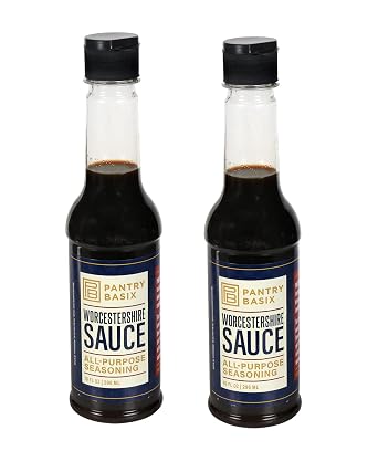 Worcestershire Sauce, All Purpose Seasoning 2 Bottles 10 fl.oz. 296mL By Pantry Basix