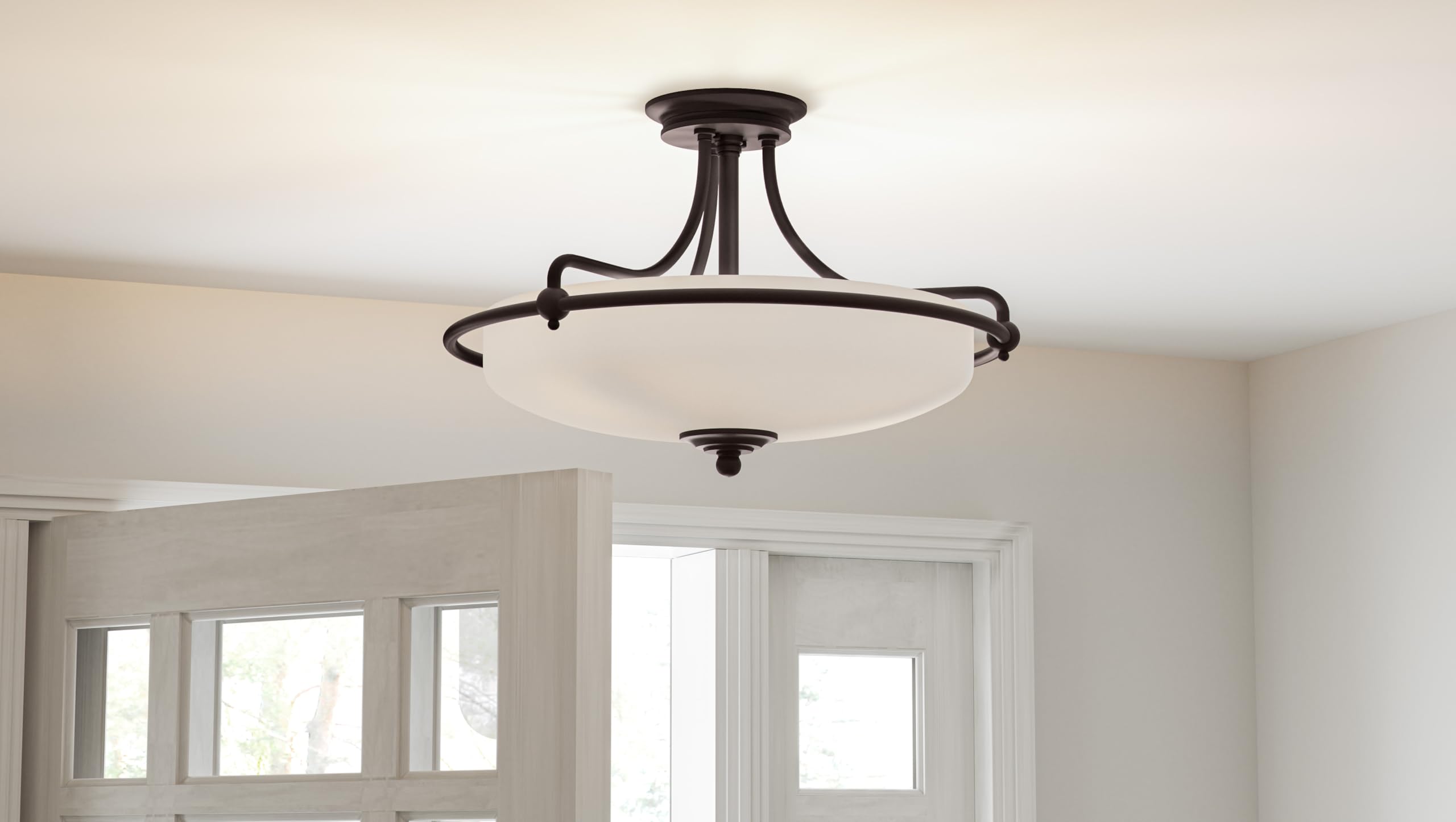 フィルバーン　6,6 Coffman 22 inch Polished Nickel with Silver Blades Fandelier