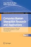Computer-Human Interaction Research and Applications: 8th International Conference, CHIRA 2024, Porto, Portugal, November 21–22, 2024, Proceedings, Part ... Computer and Information Science Book 2371)