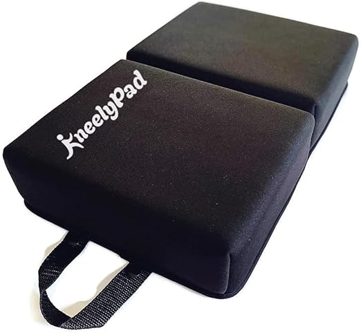 KneelyPad by Kneely | Kneeling Pad for Gardening, Exercise, Cleaning, & Mechanic Work | Extra Thick Memory Foam Knee Cushion for Gardening & More with Washable Cover | Foldable Knee Pad with Handle