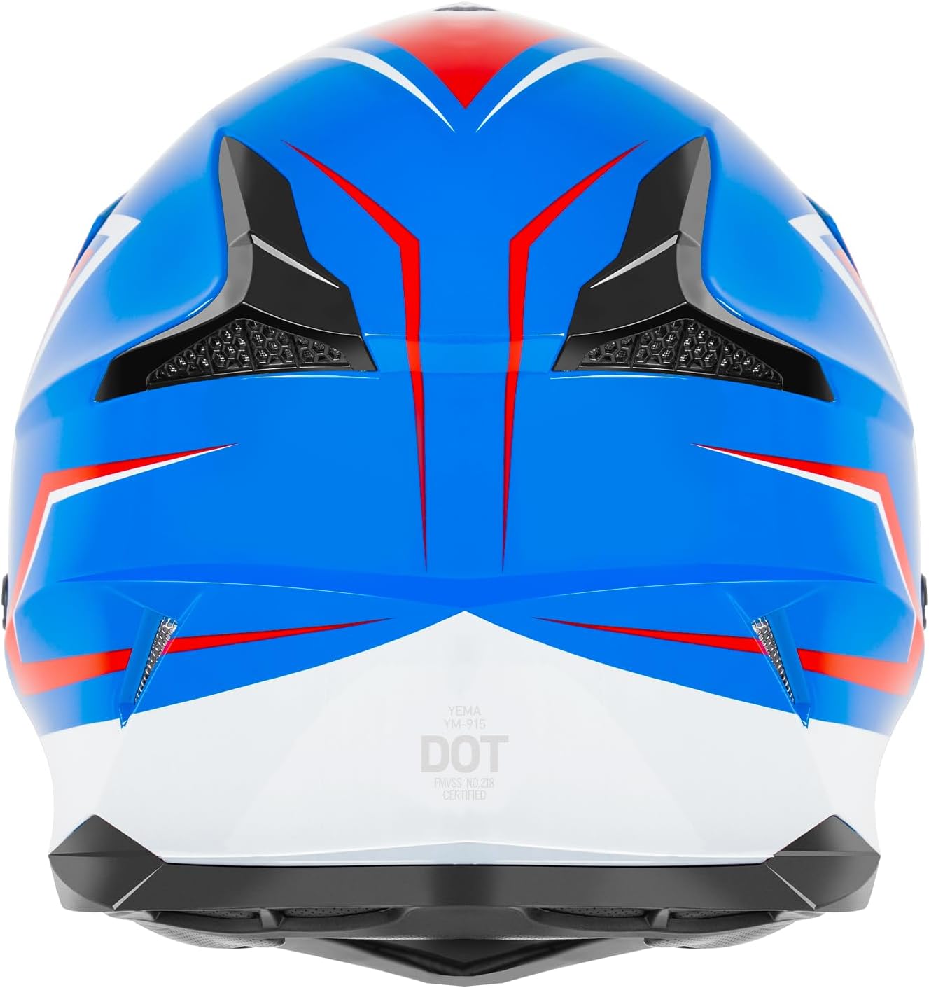 YEMA Adults Dirt Bike Helmets, Ventilated Motocross ATV Dirtbike Offroad BMX MX Helmets, DOT Approved Motorcycle Helmets, YM-915, Black