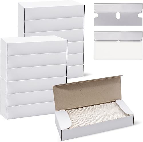 1200 cuchillas de afeitar de un solo filo, cuchillas industriales de repuesto de borde recto, cortador de caja de raspador de pintura de vidrio,