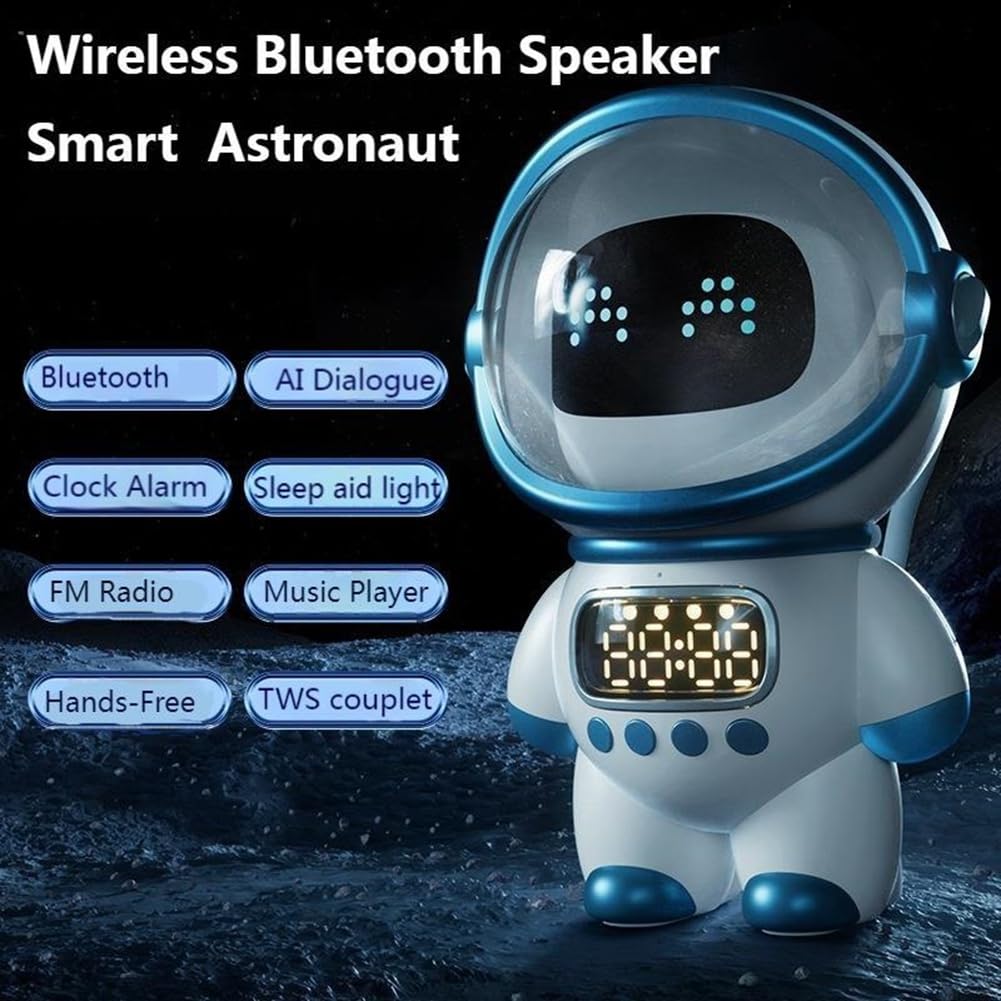 robot AI inteligente sin altavoz Bluetooth caja de sonido despertador FM Radio para regalo estudiante niño niña