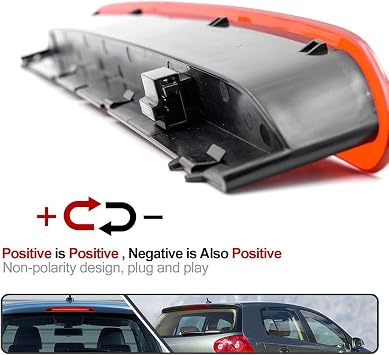Red Lens Red LED High Mount Third Brake Light Bar Assembly for VW MK5 Golf GTI for MK6 Golf Wagon