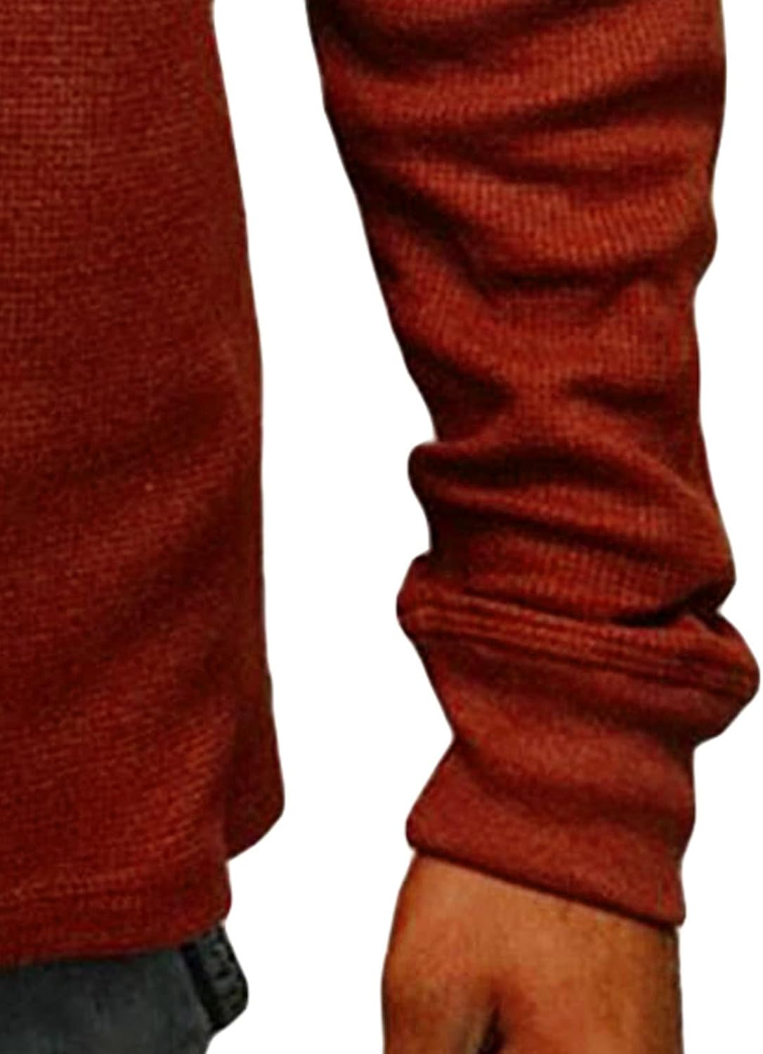 Men's Fall Long Sleeve Henley Shirts Crew Neck Stretch Ribbed T-Shirts Fashion Casual Pullover Basic Tops