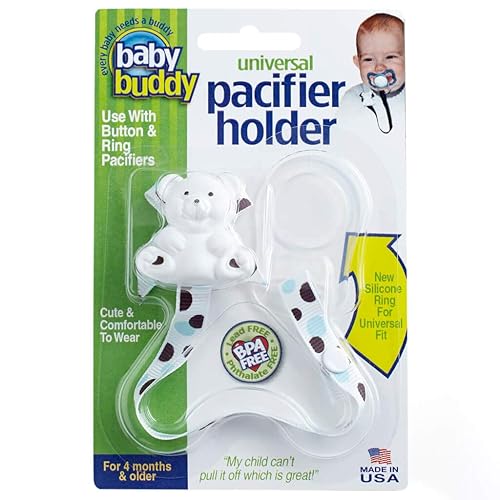Miniatura 10 de Baby Buddy Clip universal para chupete - Se ajusta al paci o se fija con anillo de silicona de ajuste universal, clip para chupete, para bebés de 4