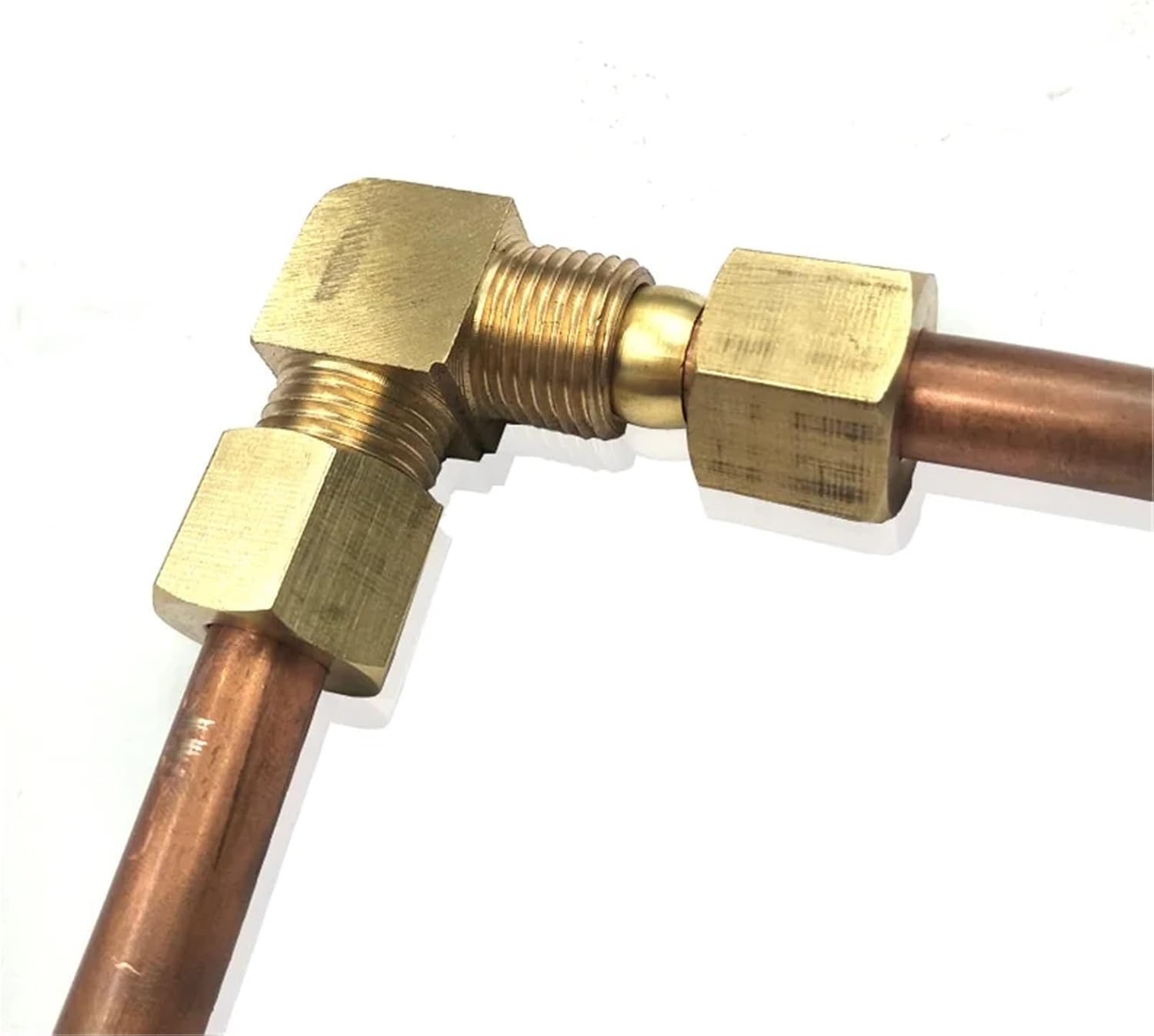 Fit 6mm 8m 9.52mm 10mm 12mm OD Tube 90 Degree Elbow Connector Coupler Compression Union Brass Pipe Fitting Home Garden(8mm)