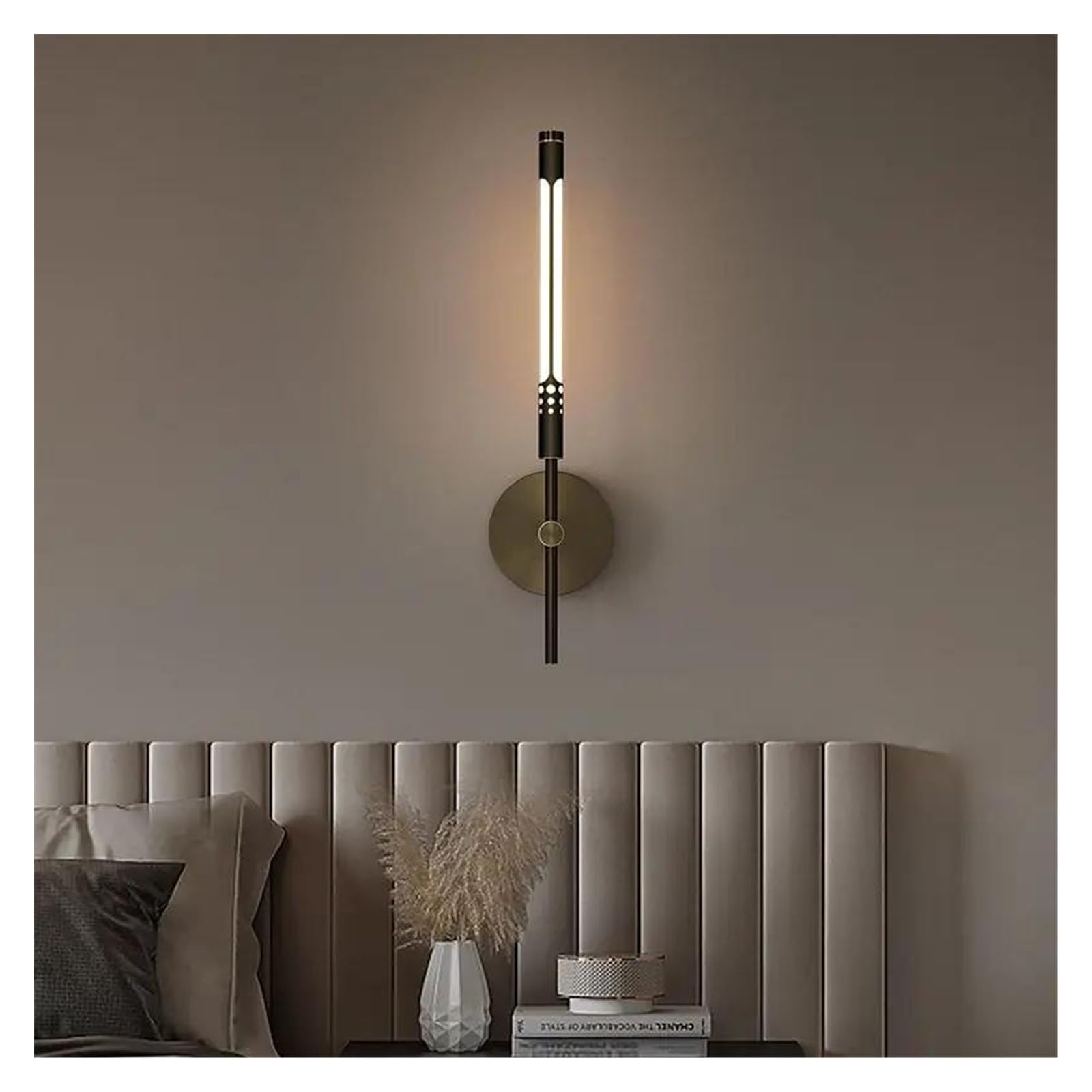 ZTCHSENZT Wall Sconces, Nordic Copper Sconce Wall Lamp V-intage Bedroom LED Light Sofa Aisle Background Decor Indoor Lights,One Head