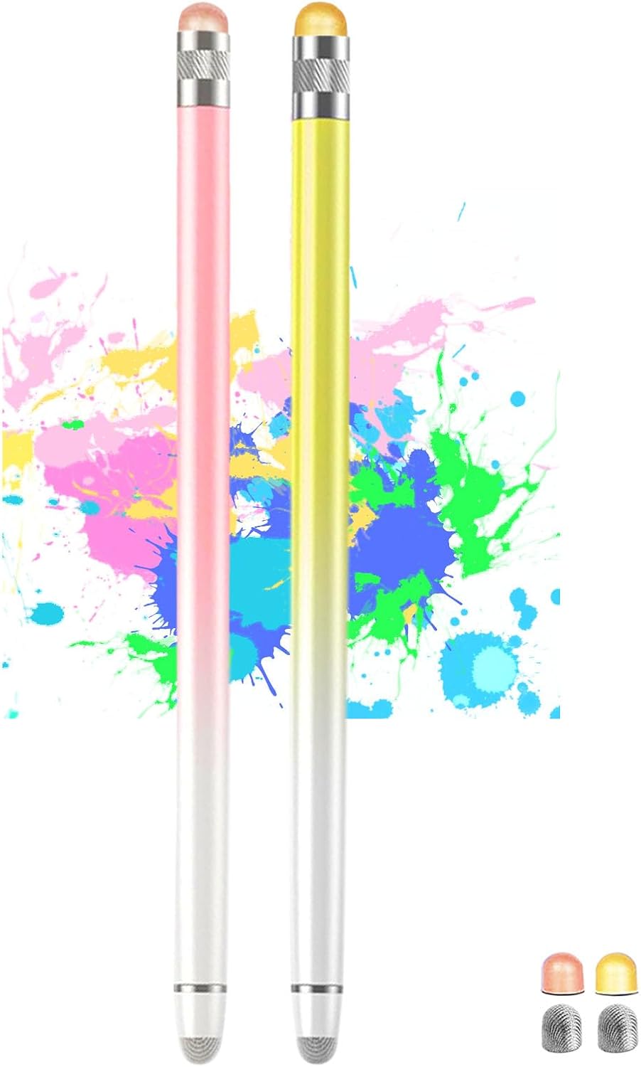 Active Stylists Pens for Touch Screens,Capacitive Magnetic iPad Stylus Pom Tip High Sensitivity & Precision,Stylus Pen for iPad/Pro/Air/Mini/iPhone/Samsung/Android and Other Smartphone Device-Yellow