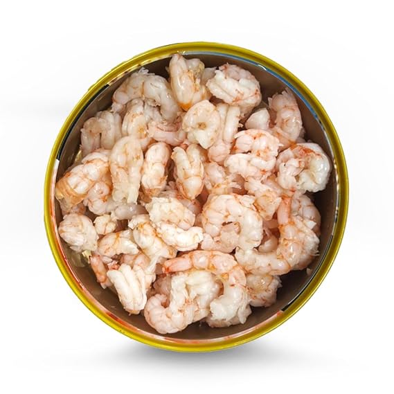 MW Polar Tiny Shrimp - Wild-Caught Canned Shrimp, Deveined - Ready-To-Eat Seafood - Sustainable, Cold Water Pandalus Borealis - 20g Lean Protein, Never Frozen Import from Denmark - 6.35oz (Pack of 12)