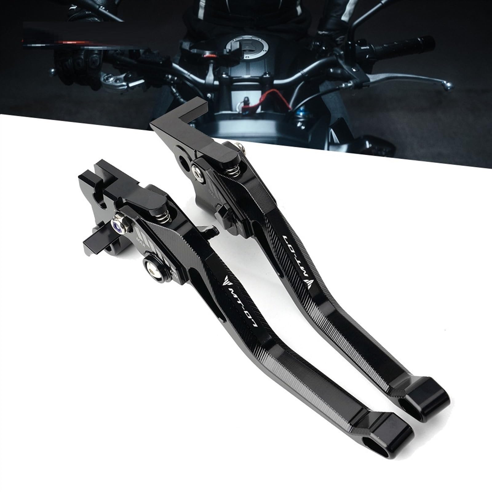 Leviers D'embrayage Et De Frein Réglables En Aluminium CNC Pour Yamaha MT-07/FZ07 (2014-2021) - Noir, Pliables