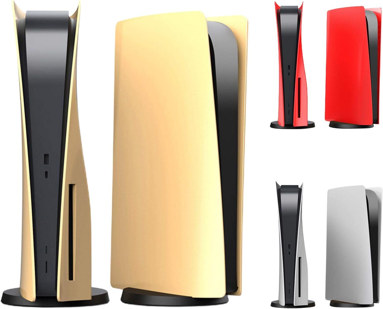 ELEC TECH Case Cover for PS5 Console Replacement Shell Plate Skin Cover for PS5 Digital Edition Faceplate AntiScratch Dustproof Protective Shell Cover for Playstation 5 Accessories Cool