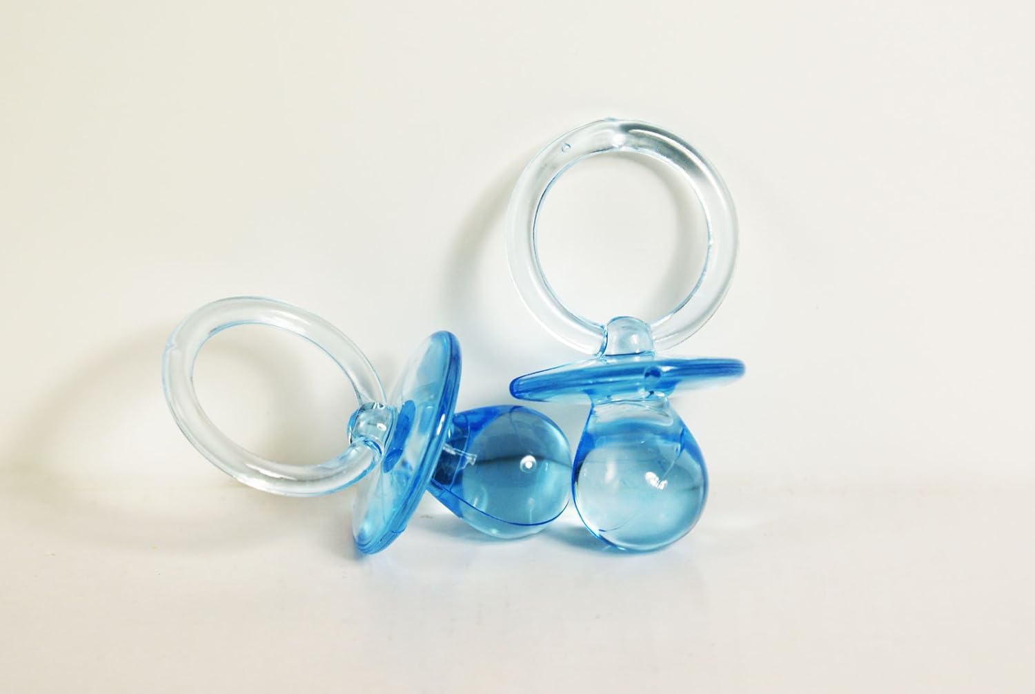 2-1/2" Mini Clear Pacifiers Baby Shower Game Party Decoration Favors (Blue, 144 Pieces)