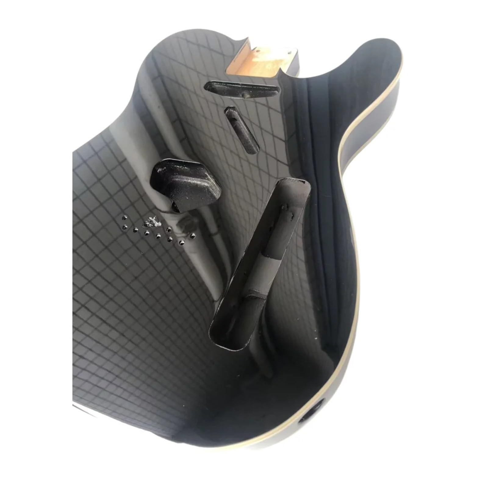 Corpo della chitarra elettrica TL Bordo bianco Rilegatura ontano nero