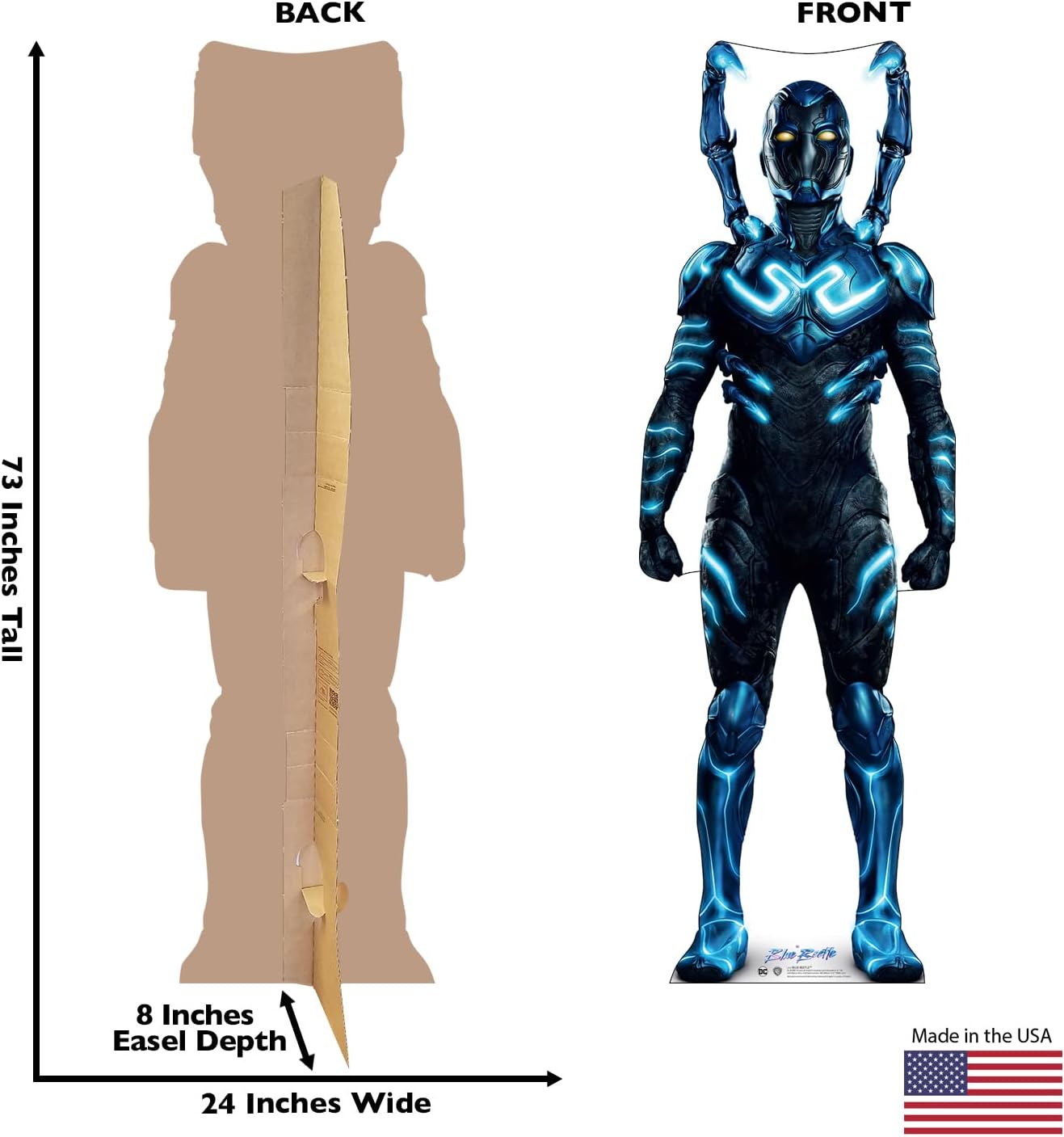 Cardboard People Blue Beetle Life Size Cardboard Cutout Standup - DC WB Blue Beetle (2023 Film)