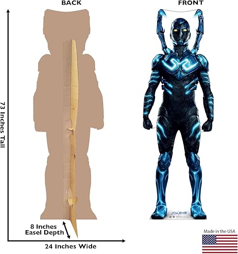 Miniatura 2 de Cardboard People Blue Beetle - Soporte de cartón de tamaño real, DC WB Blue Beetle (película de 2023)