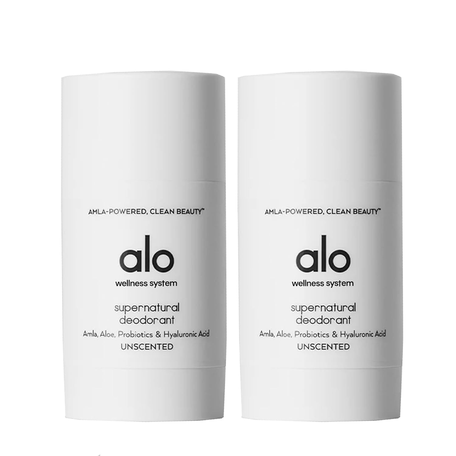 ALO Supernatural Deodorant | Natural Odor Protection | Aluminum-Free | Aloe, Hyaluronic Acid & Vitamin E | Moisturizes & Soothes Skin | Unscented | 1.7 oz | Pack of 2