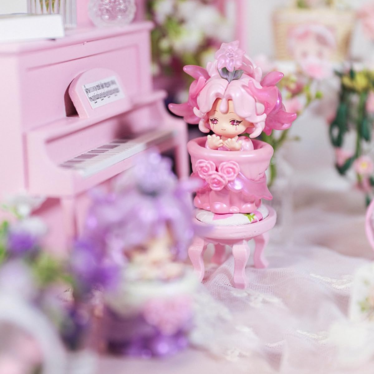 Aven Rabbit MOMOJI Miracle Garden Series Blind Box Action Figures Mystery Box Cute Random Toys Birthday Gift Christmas Collectible Toy for Desktop Ornaments, 1PC