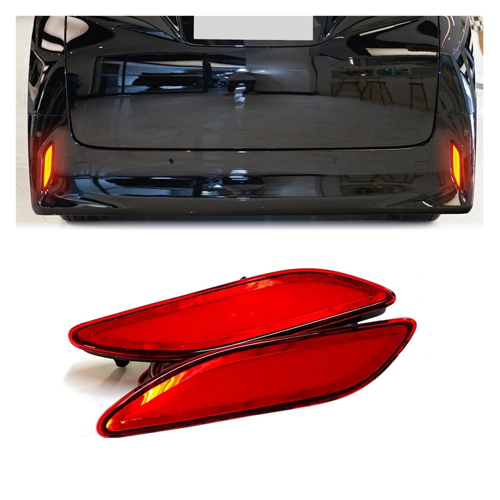 Pasuje do T0y0ta Alphard 40 Series Led tylne lampy samochodowe reflektor tylnego zderzaka światła DRL światła Stop akcesoria do lamp 2 sztuk(Smoke lens)