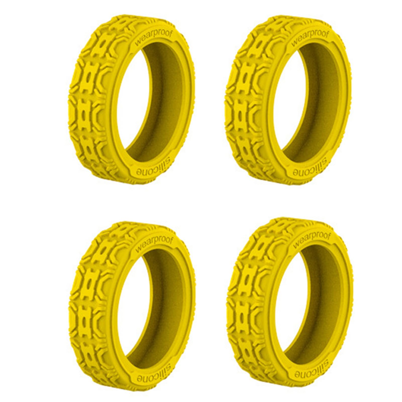 Maxtonser 4pcs Practical Silicone Luggage Wheel Protectors Cover for Travel Suitcases Reduce Noise Wheels Guard Cover