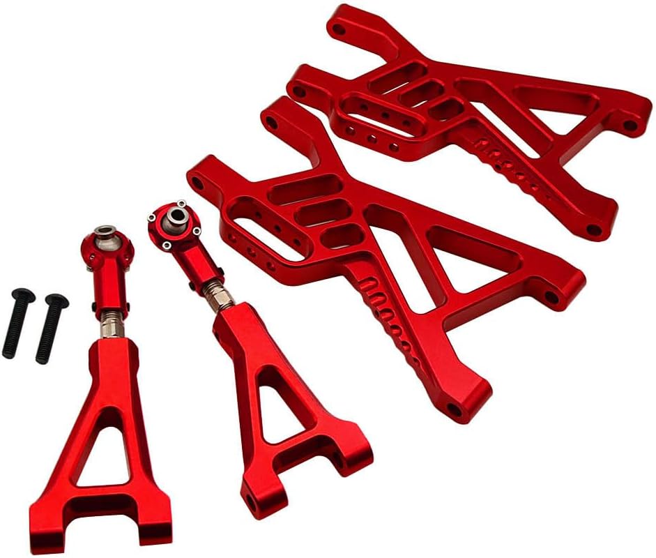 FLMLF Alloy CNC Rear Suspension A-Arm Set Red For 1/5 HPI BAJA RV KM 5B 5T 5SC