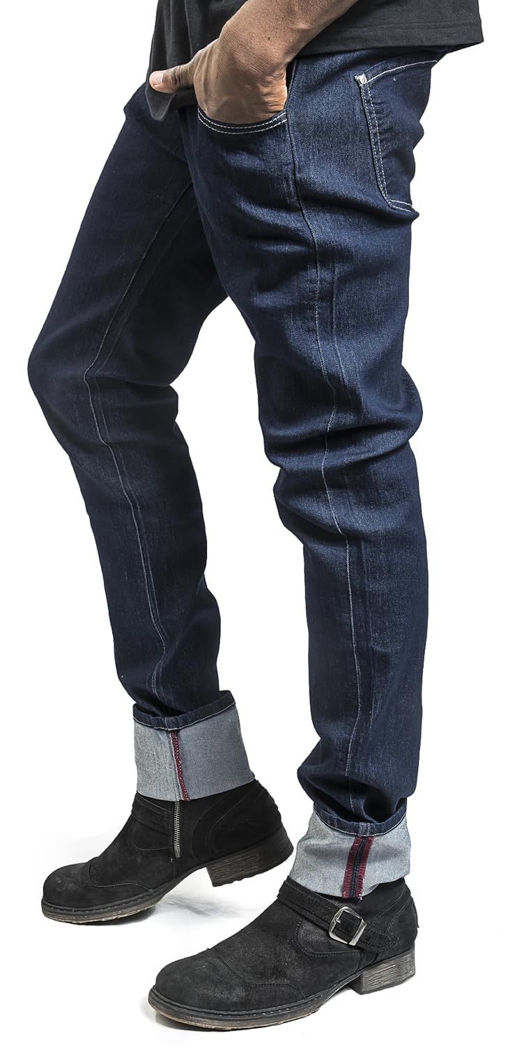 Banned Retro Rockabilly Slim Männer Jeans blau Biker, Rockabilly, Rockwear