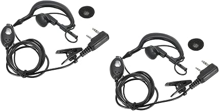 sourcing map Walkie-talkie Earpiece with Mic Single Wire Headset Two Way Radio Earpiece for 888S Pack of 2