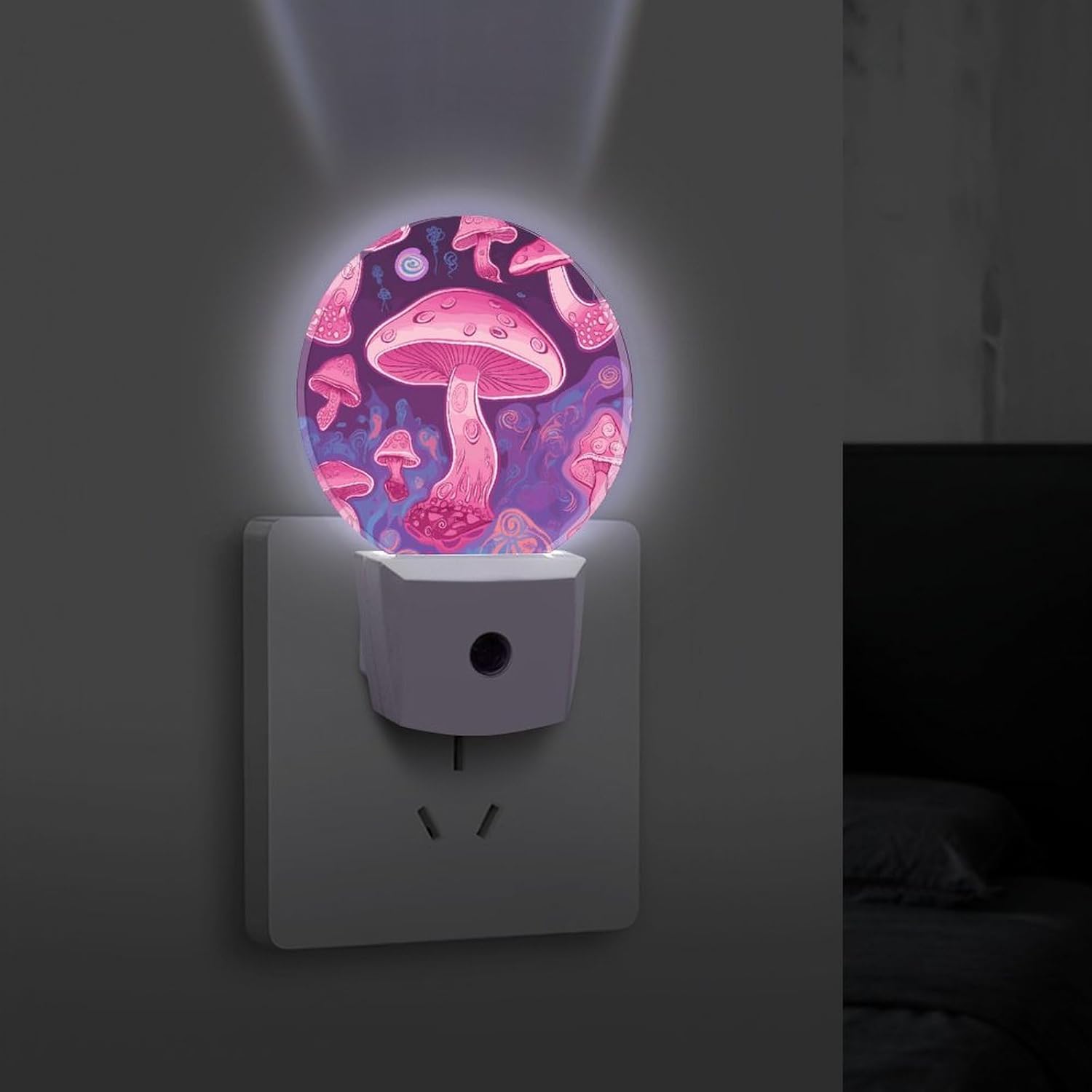 Pink Mushroom Plug-in LED Nightlight Wall Night Light image 4