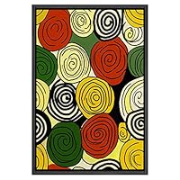 SIGNWIN Framed Canvas Wall Art Colorful Geometry Painting Canvas Prints Home Artwork Decoration for Living Room,Bedroom - 16