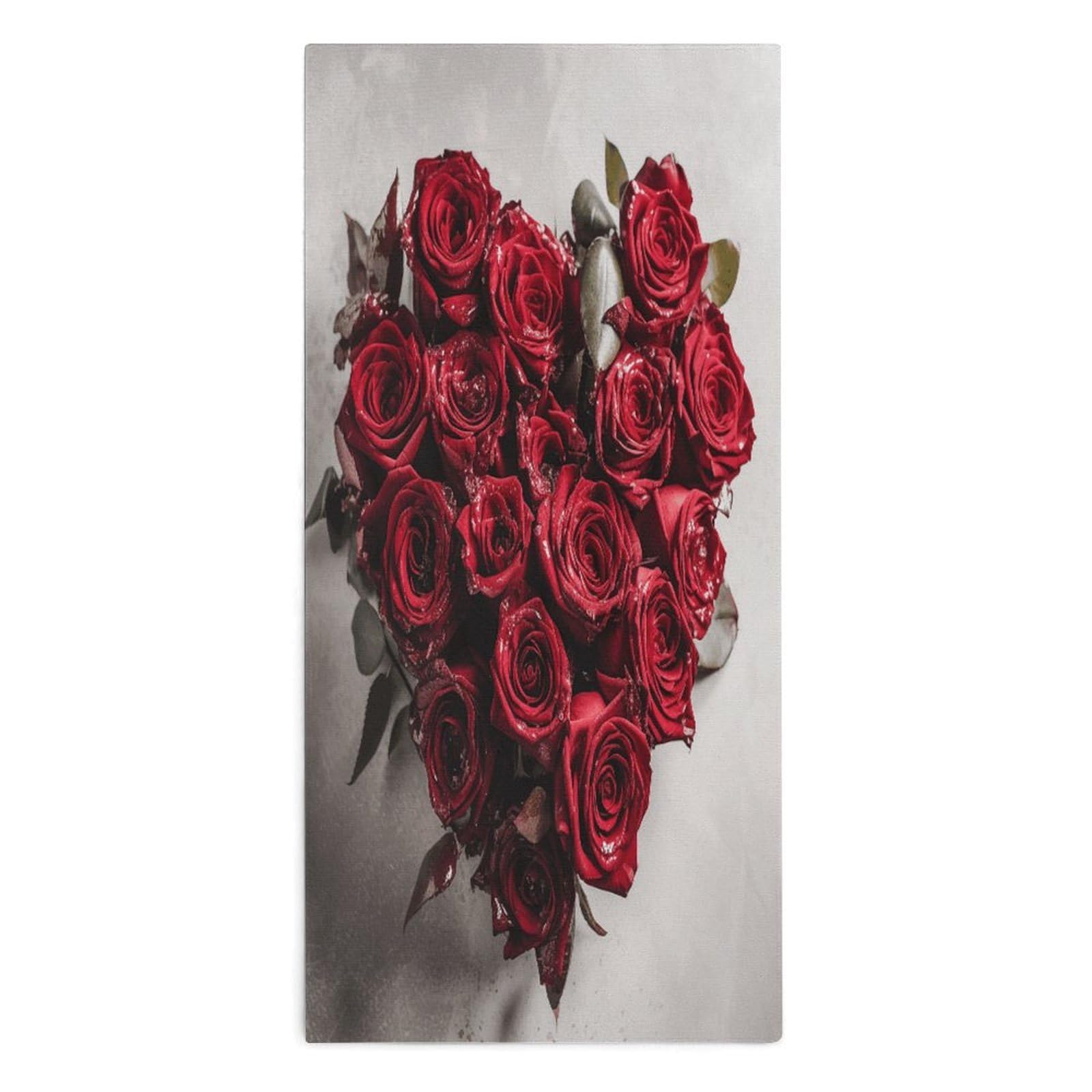 Btcowzrv Style Heart Shaped Rose Bath Towel Beach Towels Shower Towel