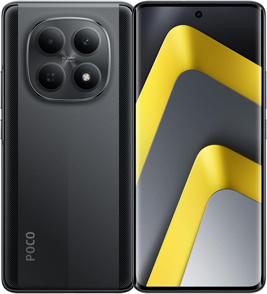 POCO M8 5G Smartphone Snapdragon 6 Gen 3 6.77 Inch 120Hz Display 50MP Camera 5520mAh 45W with Charger 8GB + 256GB Black 2392x1080 Up to 2.4GHz